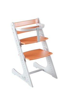 Комплект растущий стул и жесткий ограничитель Конёк Горбунёк Комфорт  (Бело-оранжевый) в Чайковском - chaykovskiy.ok-mebel.com | фото