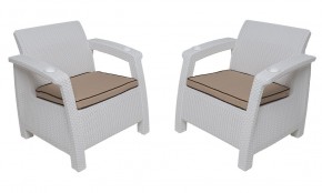 Комплект уличной мебели Yalta Premium Terrace Set (Ялта) белый (+подушки под спину) в Чайковском - chaykovskiy.ok-mebel.com | фото 4