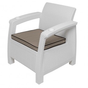 Комплект уличной мебели Yalta Premium Terrace Set (Ялта) белый (+подушки под спину) в Чайковском - chaykovskiy.ok-mebel.com | фото 7