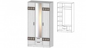 КОСТА-РИКА Шкаф 3-х створчатый (анкор светлый) в Чайковском - chaykovskiy.ok-mebel.com | фото