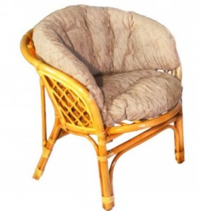 Кресло Багама, подушки светлые полные шенил (Мёд) в Чайковском - chaykovskiy.ok-mebel.com | фото 1