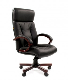 Кресло для руководителя CHAIRMAN  421 (Натуральная кожа) Черное в Чайковском - chaykovskiy.ok-mebel.com | фото