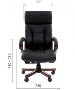 Кресло для руководителя CHAIRMAN  421 (Натуральная кожа) Черное в Чайковском - chaykovskiy.ok-mebel.com | фото 4