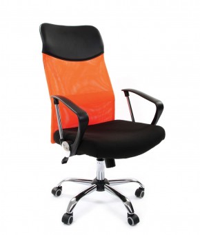 Кресло для руководителя CHAIRMAN 610 N (15-21 черный/сетка оранжевый) в Чайковском - chaykovskiy.ok-mebel.com | фото