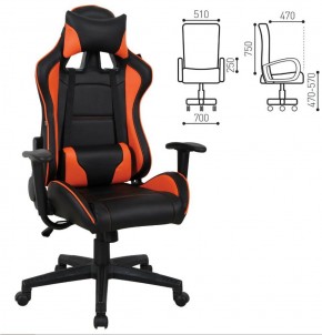 Кресло компьютерное BRABIX "GT Racer GM-100" (черное/оранжевое) 531925 в Чайковском - chaykovskiy.ok-mebel.com | фото 2