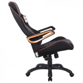 Кресло компьютерное BRABIX Techno Pro GM-003 (ткань черное/серое, вставки оранжевые) 531813 в Чайковском - chaykovskiy.ok-mebel.com | фото 4
