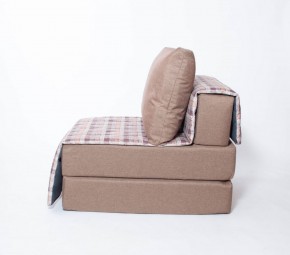 Кресло-кровать бескаркасное Харви (коричневый-квадро беж) в Чайковском - chaykovskiy.ok-mebel.com | фото 2