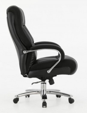 Кресло офисное BRABIX PREMIUM "Bomer HD-007" (рециклированная кожа, хром, черное) 531939 в Чайковском - chaykovskiy.ok-mebel.com | фото 3