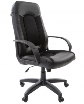 Кресло офисное BRABIX "Strike EX-525" (экокожа черная, ткань черная) 531381 в Чайковском - chaykovskiy.ok-mebel.com | фото 1