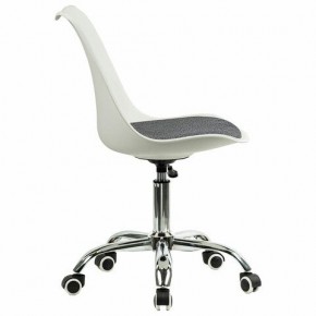 Кресло стул BRABIX "Eames MG-310 CH", хром, пластик белый, ткань серая, 532924 в Чайковском - chaykovskiy.ok-mebel.com | фото 3