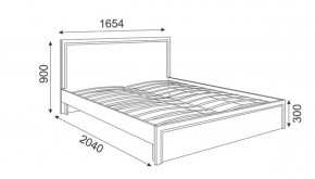 Кровать 1.6 М07 Стандарт с основанием Беатрис (Орех гепланкт) в Чайковском - chaykovskiy.ok-mebel.com | фото