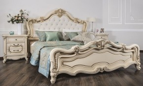 Кровать 1800 "Мона Лиза" с мягким изголовьем (крем) в Чайковском - chaykovskiy.ok-mebel.com | фото
