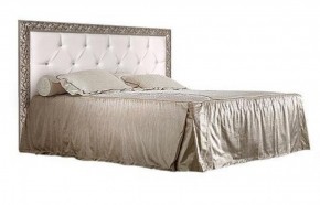 Кровать 2-х спальная(1,6 м)Тиффани Premium черная/серебро с мягким элементом со стразами с подъемным механизмом (ТФКР-2[3][7](П) в Чайковском - chaykovskiy.ok-mebel.com | фото