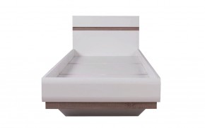 Кровать 90/TYP 90, LINATE ,цвет белый/сонома трюфель в Чайковском - chaykovskiy.ok-mebel.com | фото 3