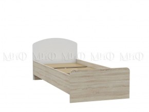 МАРТИНА Кровать 800 с настилом ЛДСП (Белый глянец/дуб сонома) в Чайковском - chaykovskiy.ok-mebel.com | фото