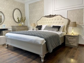 Кровать Мокко 1600 с мягким изголовьем + основание (серый камень) в Чайковском - chaykovskiy.ok-mebel.com | фото