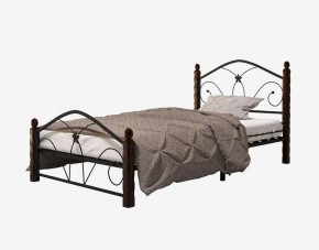 Кровать "Селена 1" Черная (900*2000) (ножки-шоколад) с коваными элементами в Чайковском - chaykovskiy.ok-mebel.com | фото 2
