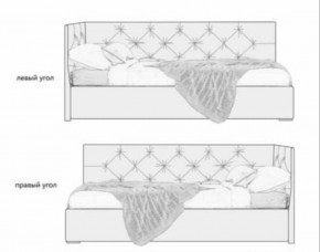 Кровать угловая Лилу интерьерная +основание (120х200) в Чайковском - chaykovskiy.ok-mebel.com | фото 2