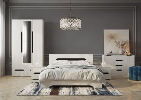 Кровать Вега 1,4 + основание (Крафт белый - Венге) в Чайковском - chaykovskiy.ok-mebel.com | фото 3
