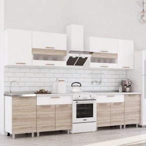 Кухня Айсбери 2.4 м (Белый/Дуб Сонома) в Чайковском - chaykovskiy.ok-mebel.com | фото