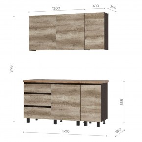 Кухня Энигма 1.6 м (венге/дуб каньон) в Чайковском - chaykovskiy.ok-mebel.com | фото 5