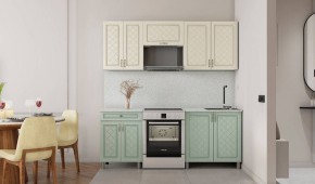 Кухня Версаль 2м Айвори/Васаби Готовое решение в Чайковском - chaykovskiy.ok-mebel.com | фото 2