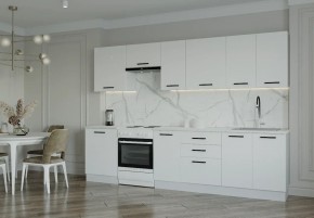 Кухонный гарнитур Белый Глянец 3000 (Стол. 26мм) в Чайковском - chaykovskiy.ok-mebel.com | фото