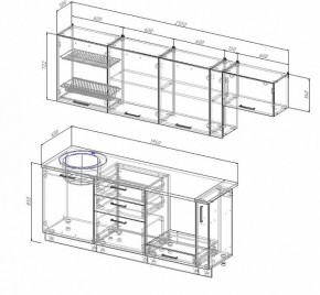 Кухонный гарнитур Лофт 2550 (Стол. 26мм) в Чайковском - chaykovskiy.ok-mebel.com | фото 2