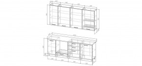 Кухонный гарнитур Меренга 2200 h950 (Стол. 26мм) в Чайковском - chaykovskiy.ok-mebel.com | фото 2