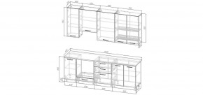 Кухонный гарнитур Меренга 2400 h950 (Стол. 38мм) в Чайковском - chaykovskiy.ok-mebel.com | фото 2
