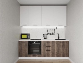 Кухонный гарнитур Старое Дерево 2200 h950 (Стол. 38мм) в Чайковском - chaykovskiy.ok-mebel.com | фото