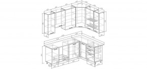 Кухонный гарнитур Умбра 2200*1600 h950 (Стол. 26мм) в Чайковском - chaykovskiy.ok-mebel.com | фото 2