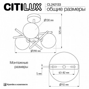 Люстра на штанге Citilux Ronny CL242133 в Чайковском - chaykovskiy.ok-mebel.com | фото 7