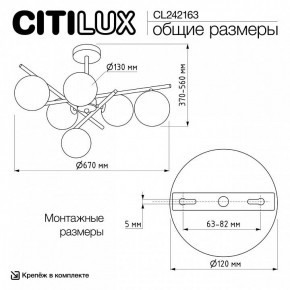 Люстра на штанге Citilux RONNY CL242163 в Чайковском - chaykovskiy.ok-mebel.com | фото 12