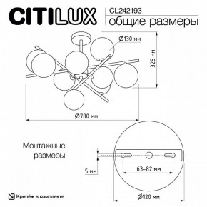 Люстра на штанге Citilux Ronny CL242193 в Чайковском - chaykovskiy.ok-mebel.com | фото 8