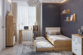 МИЛАН Детская (Дуб Золотой/Белый матовый) в Чайковском - chaykovskiy.ok-mebel.com | фото 47