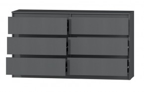 МС "Хилтон" Комод №5 1400 (6 ящ.) графит в Чайковском - chaykovskiy.ok-mebel.com | фото 3