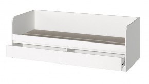 МС "Хилтон" Кровать 0,8 (Белый текстурный) в Чайковском - chaykovskiy.ok-mebel.com | фото 2