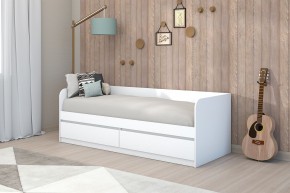МС "Хилтон" Кровать 0,8 (Белый текстурный) в Чайковском - chaykovskiy.ok-mebel.com | фото 3