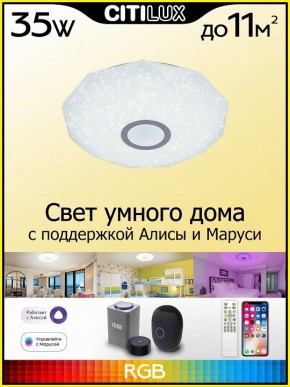 Накладной светильник Citilux Диамант Смарт CL713A30G в Чайковском - chaykovskiy.ok-mebel.com | фото 3