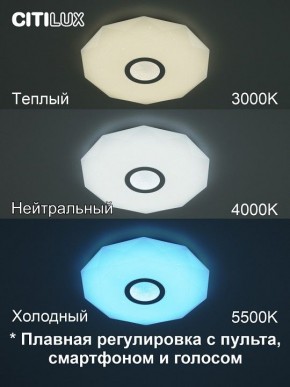 Накладной светильник Citilux Диамант Смарт CL713A30G в Чайковском - chaykovskiy.ok-mebel.com | фото 4