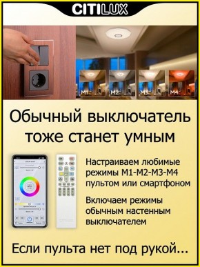 Накладной светильник Citilux Диамант Смарт CL713A30G в Чайковском - chaykovskiy.ok-mebel.com | фото 6
