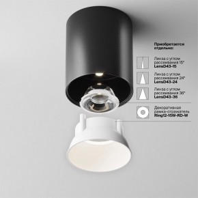 Накладной светильник Maytoni Alfa LED C064CL-12W4K-RD-B в Чайковском - chaykovskiy.ok-mebel.com | фото 4