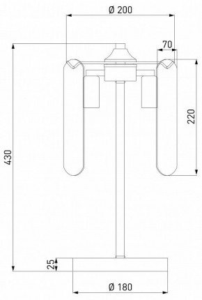 Настольная лампа декоративная Eurosvet Claire 01170/3 золото в Чайковском - chaykovskiy.ok-mebel.com | фото 3