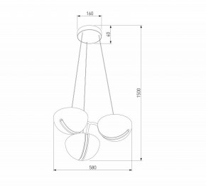 Подвесная люстра Eurosvet Emisfero 50083/3 LED золото в Чайковском - chaykovskiy.ok-mebel.com | фото 6