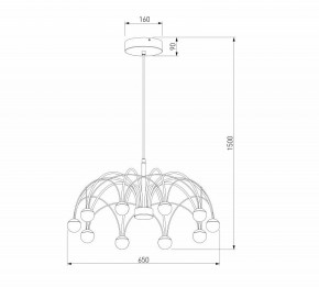 Подвесная люстра Eurosvet Ragno 90034/10 LED черный в Чайковском - chaykovskiy.ok-mebel.com | фото 5