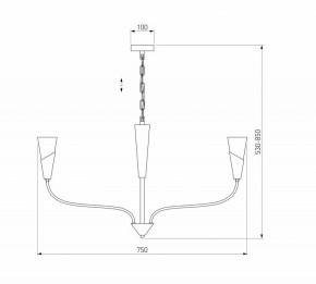 Подвесная люстра Eurosvet Rhyton 60167/6 латунь в Чайковском - chaykovskiy.ok-mebel.com | фото 5