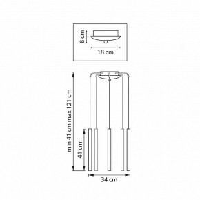 Подвесная люстра Lightstar Tubo L5T747247 в Чайковском - chaykovskiy.ok-mebel.com | фото 3