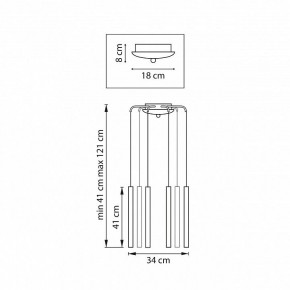 Подвесная люстра Lightstar Tubo L8T747247 в Чайковском - chaykovskiy.ok-mebel.com | фото 3