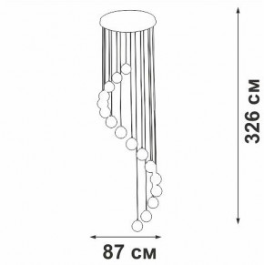 Подвесная люстра Vitaluce V2893 V2893-9/16S в Чайковском - chaykovskiy.ok-mebel.com | фото 4
